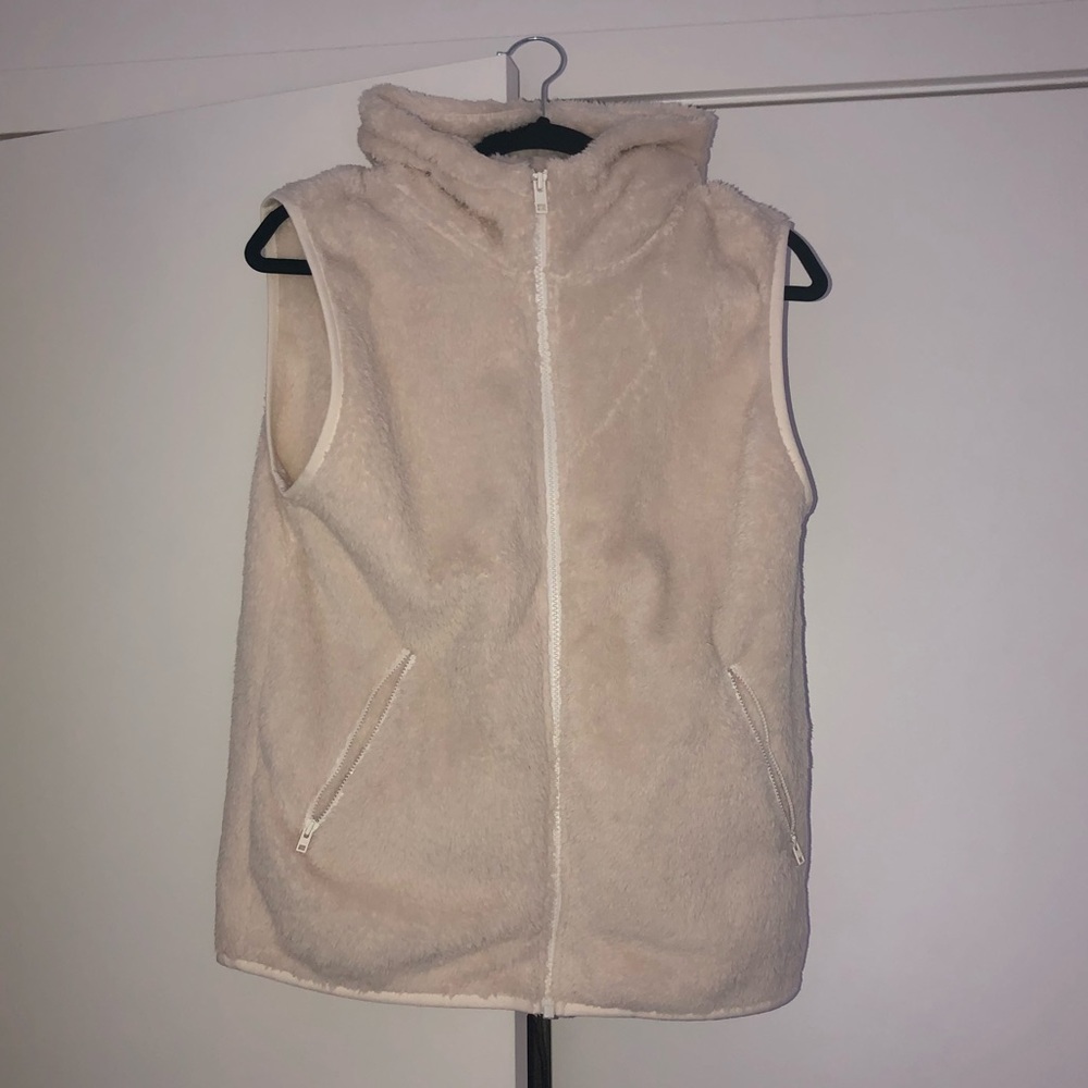 TNA fuzzy vest hoodie